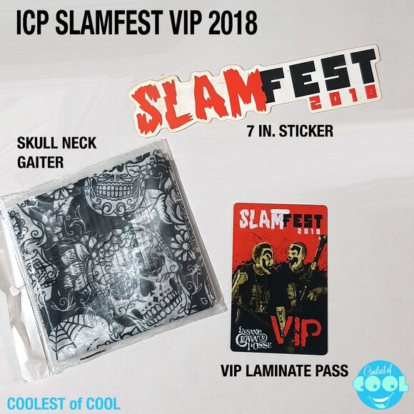ICP Insane Clown Posse collectible VIP pass 2018 Slam Fest tour juggalos sticker - Picture 1 of 5